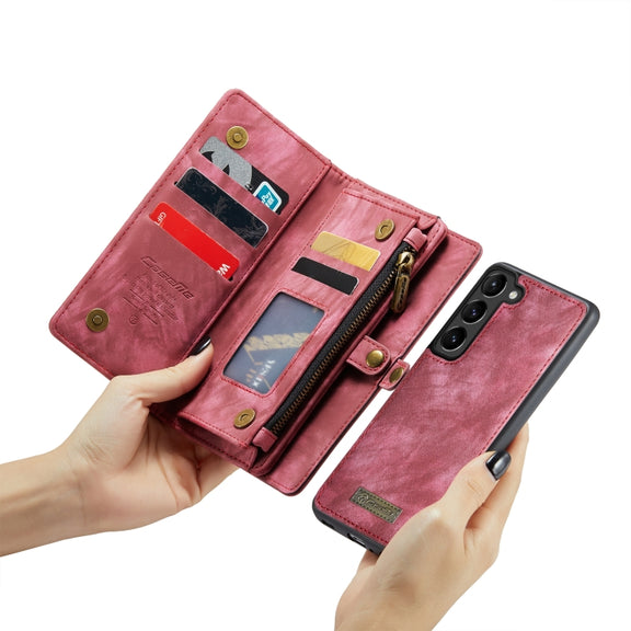 For Samsung Galaxy S23+ 5G CaseMe 008 Detachable Multifunctional Leather Phone Case(Red)
