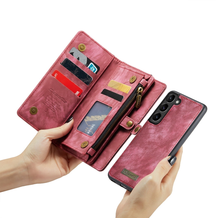 For Samsung Galaxy S23+ 5G CaseMe 008 Detachable Multifunctional Leather Phone Case(Red)