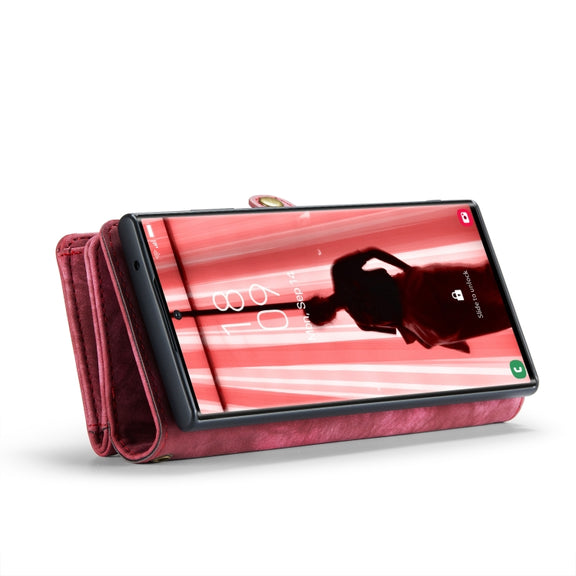For Samsung Galaxy S23 Ultra 5G CaseMe 008 Detachable Multifunctional Leather Phone Case(Red)