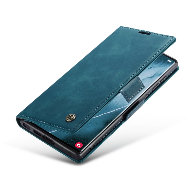 For Samsung Galaxy S23 Ultra 5G CaseMe 013 Multifunctional Horizontal Flip Leather Phone Case(Blue)