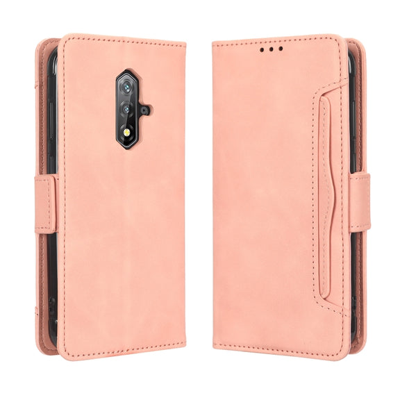 For Blackview BV5200 Skin Feel Calf Texture Card Slots Leather Phone Case(Pink)
