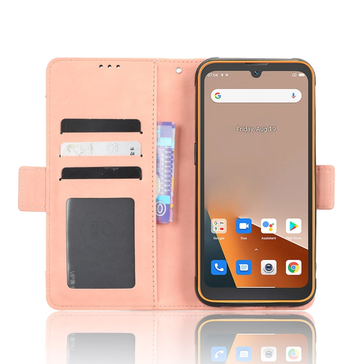 For Blackview BV5200 Skin Feel Calf Texture Card Slots Leather Phone Case(Pink)