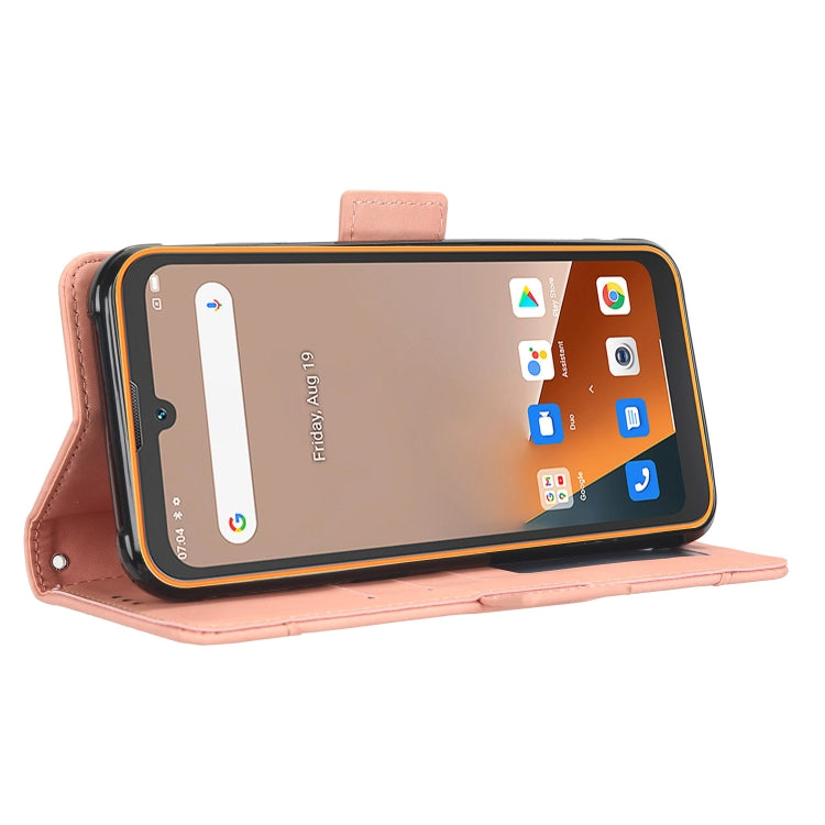 For Blackview BV5200 Skin Feel Calf Texture Card Slots Leather Phone Case(Pink)