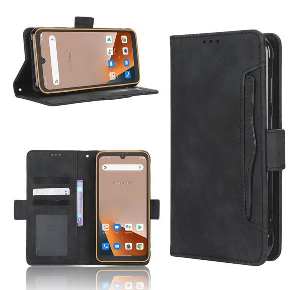 For Blackview BV5200 Skin Feel Calf Texture Card Slots Leather Phone Case(Black)