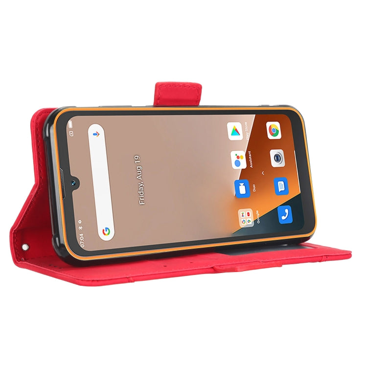 For Blackview BV5200 Skin Feel Calf Texture Card Slots Leather Phone Case(Red)