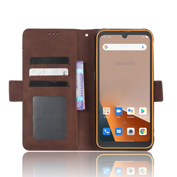 For Blackview BV5200 Skin Feel Calf Texture Card Slots Leather Phone Case(Brown)