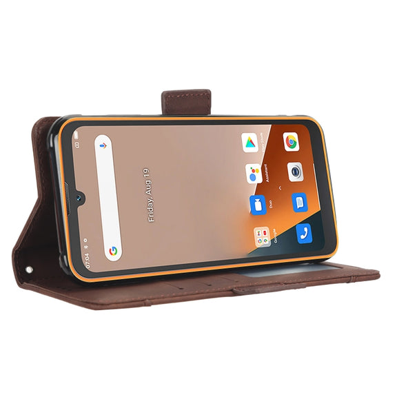 For Blackview BV5200 Skin Feel Calf Texture Card Slots Leather Phone Case(Brown)