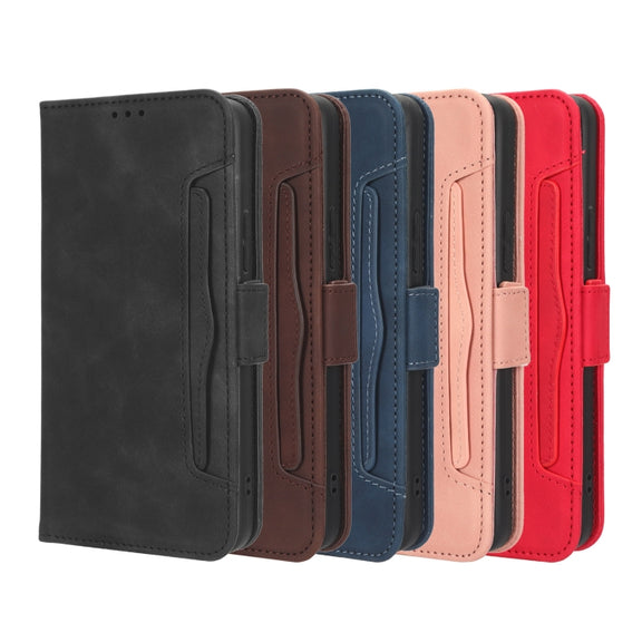 For Blackview BV5200 Skin Feel Calf Texture Card Slots Leather Phone Case(Black)