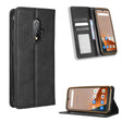 For Blackview BV5200 Magnetic Buckle Retro Texture Leather Phone Case(Black) - More Brand by PMC TechLife | Online Shopping South Africa | PMC TechLife