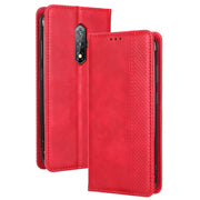For Blackview BV5200 Magnetic Buckle Retro Texture Leather Phone Case(Red)