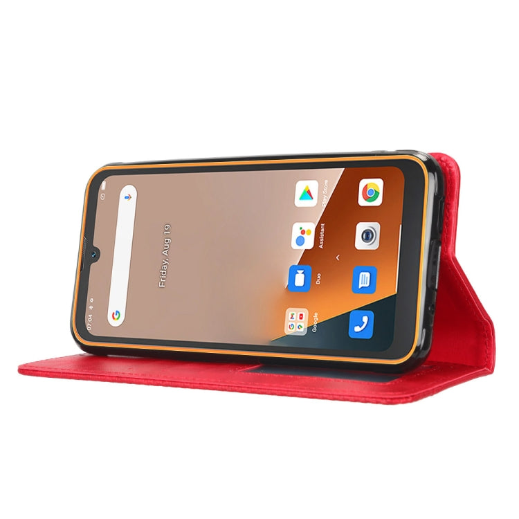For Blackview BV5200 Magnetic Buckle Retro Texture Leather Phone Case(Red)