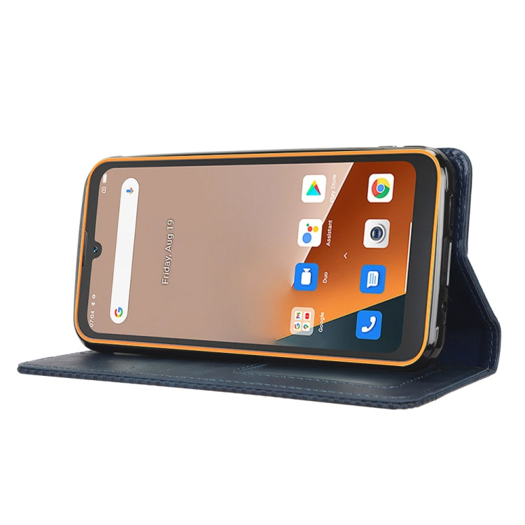 For Blackview BV5200 Magnetic Buckle Retro Texture Leather Phone Case(Blue)