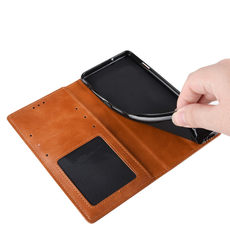 For Blackview BV5200 Magnetic Buckle Retro Texture Leather Phone Case(Blue)