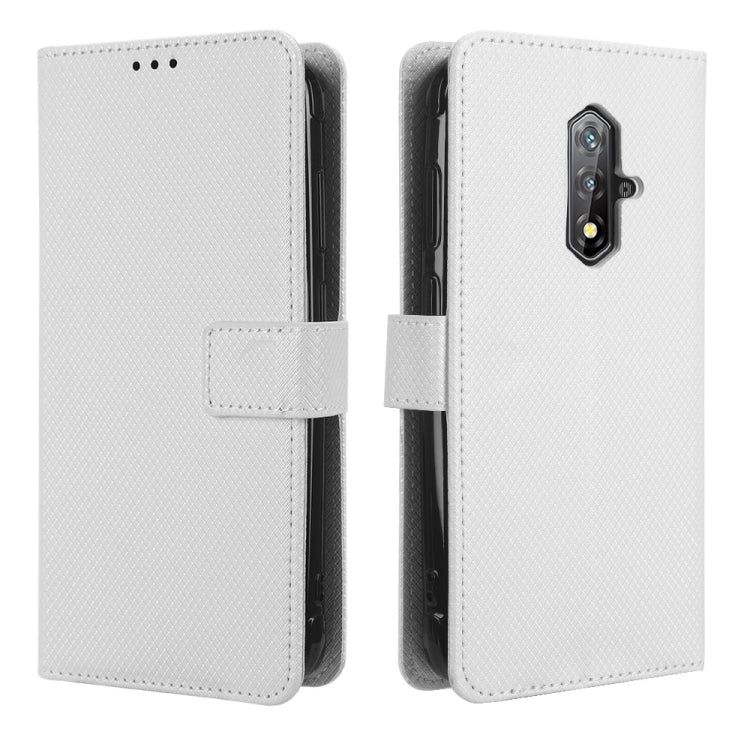 For Blackview BV5200 Diamond Texture Leather Phone Case(White)