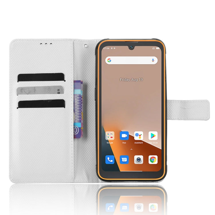 For Blackview BV5200 Diamond Texture Leather Phone Case(White)