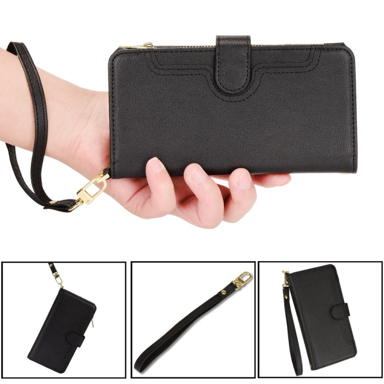 For Doogee S96 Pro Litchi Texture Zipper Leather Phone Case(Black)