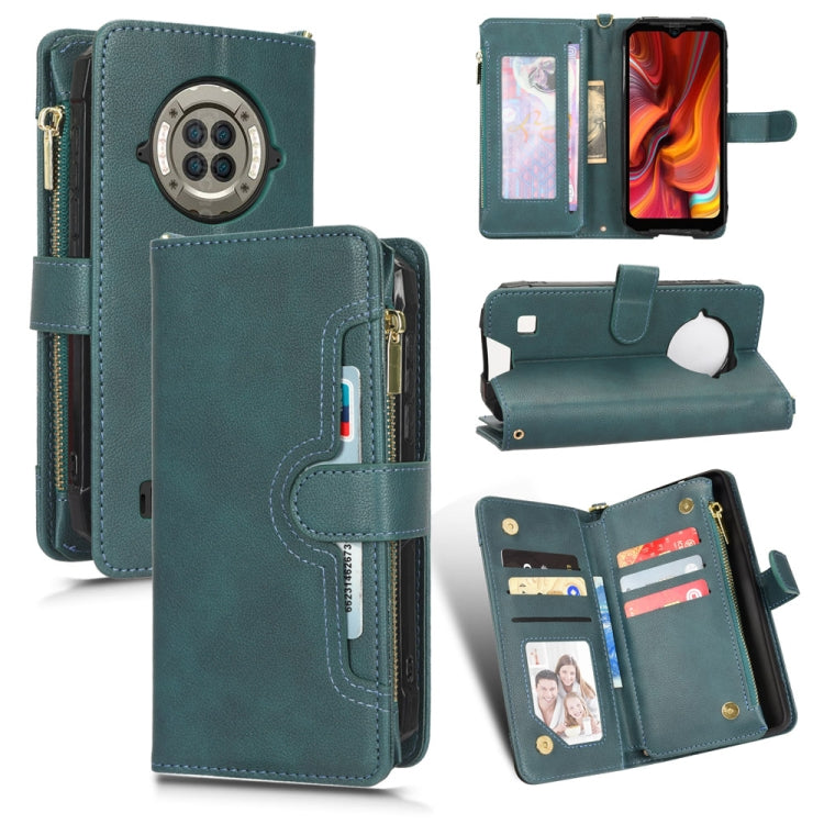 For Doogee S96 Pro Litchi Texture Zipper Leather Phone Case(Green)