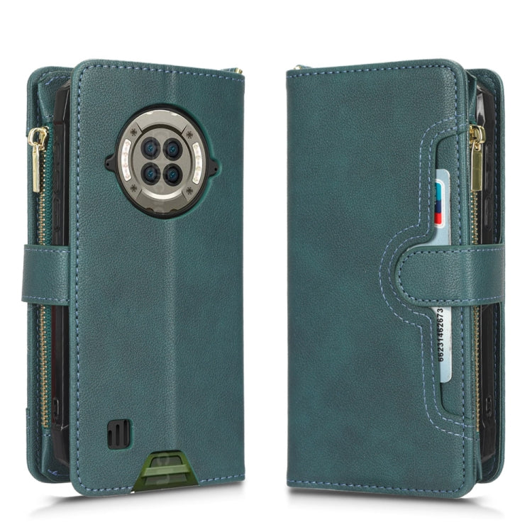 For Doogee S96 Pro Litchi Texture Zipper Leather Phone Case(Green)