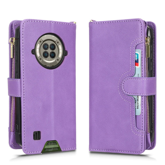 For Doogee S96 Pro Litchi Texture Zipper Leather Phone Case(Purple)