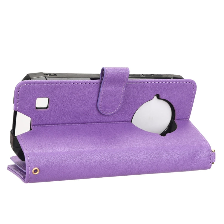 For Doogee S96 Pro Litchi Texture Zipper Leather Phone Case(Purple)