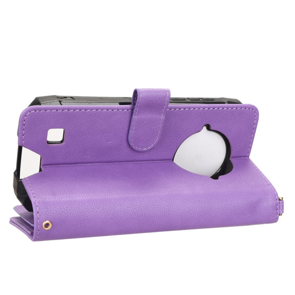 For Doogee S96 Pro Litchi Texture Zipper Leather Phone Case(Purple)