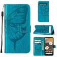 For Google Pixel 7a Embossed Butterfly Flip Leather Phone Case(Blue) - Google Cases by PMC TechLife | Online Shopping South Africa | PMC TechLife | Buy Now Pay Later Mobicred