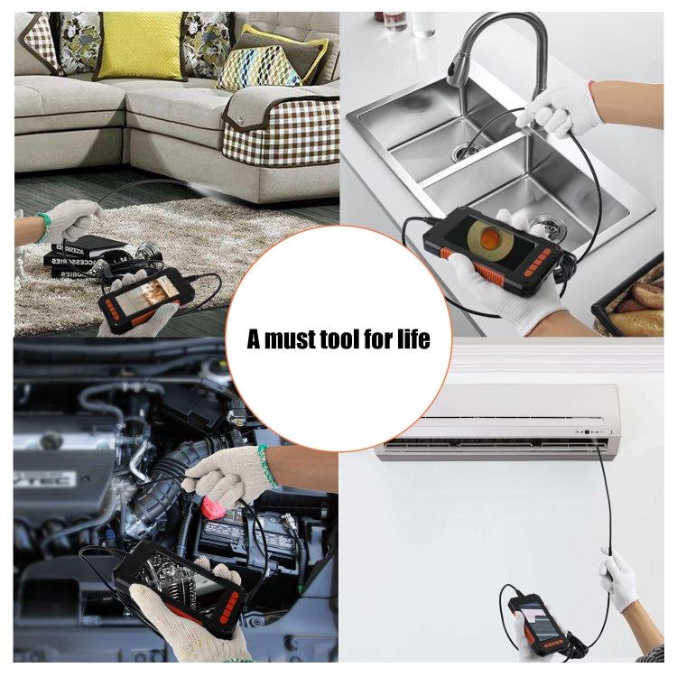 P40 8mm HD Water-resistant Portable Integrated Hand-held Vertical Screen Industry Endoscope, Length:2m(Hardwire)