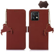 For Motorola Moto X40 Pro Genuine Leather Magnetic RFID Leather Phone Case(Coffee) - Motorola Cases by PMC TechLife | Online Shopping South Africa | PMC TechLife | Buy Now Pay Later Mobicred