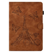 For 8 inch Tablets Tower Embossed Leather Tablet Case(Brown)