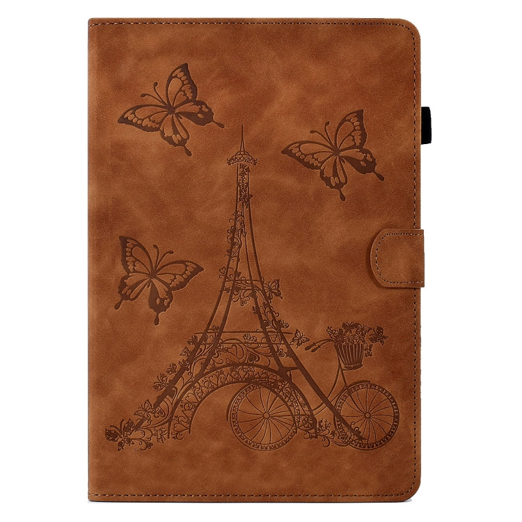 For 8 inch Tablets Tower Embossed Leather Tablet Case(Brown)