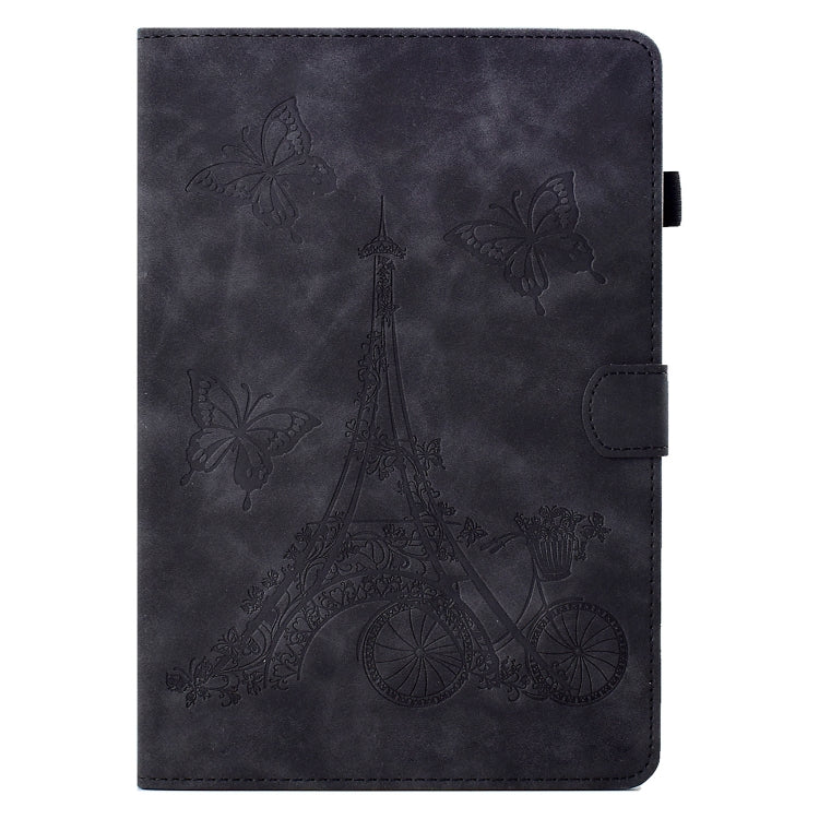 For 8 inch Tablets Tower Embossed Leather Tablet Case(Black)