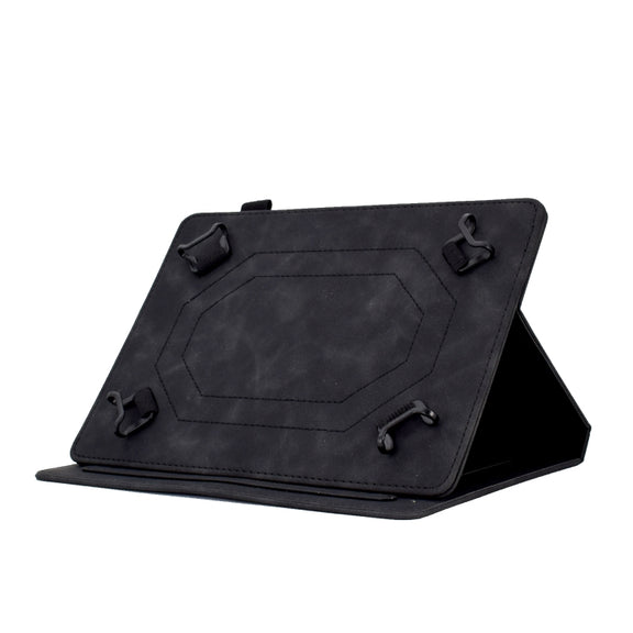 For 8 inch Tablets Tower Embossed Leather Tablet Case(Black)