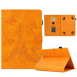 For 8 inch Tablets Tower Embossed Leather Tablet Case(Khaki) - Others by PMC TechLife | Online Shopping South Africa | PMC TechLife | Buy Now Pay Later Mobicred