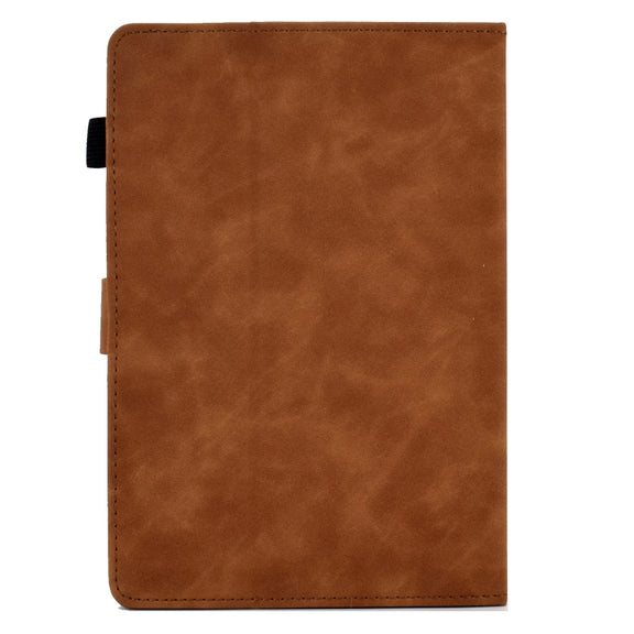For 10 inch Tablets Tower Embossed Leather Tablet Case(Brown)