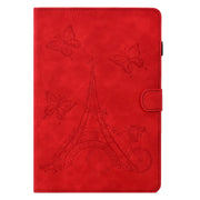 For 10 inch Tablets Tower Embossed Leather Tablet Case(Red)