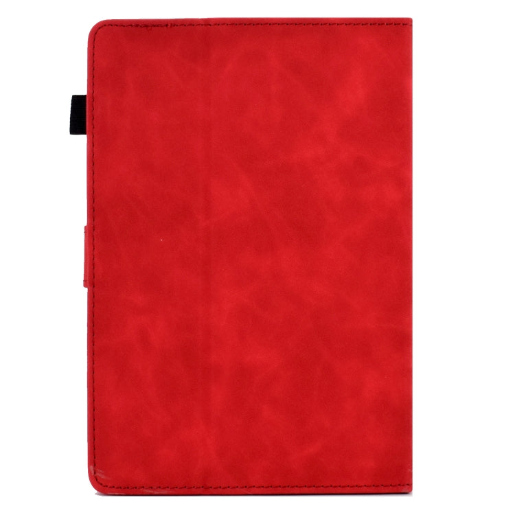 For 10 inch Tablets Tower Embossed Leather Tablet Case(Red)