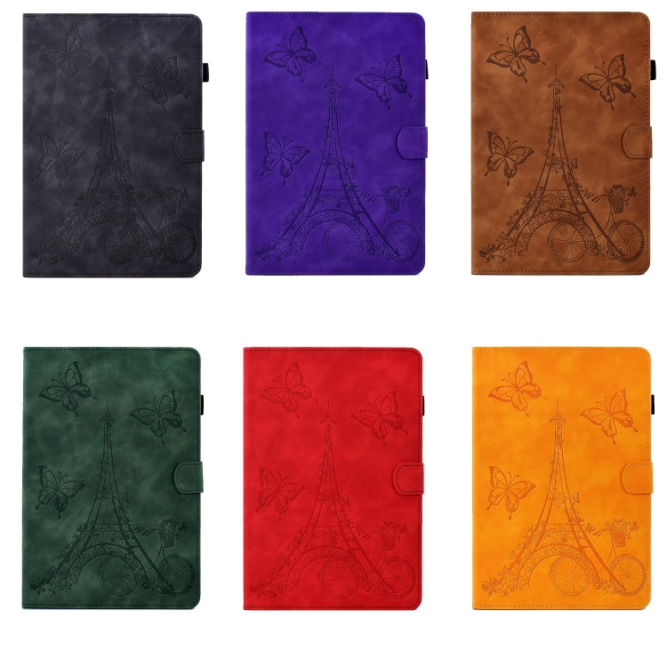 For 10 inch Tablets Tower Embossed Leather Tablet Case(Red)