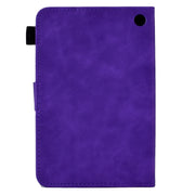 For Amazon Kindle Fire HD8 2022/2020 Tower Embossed Leather Smart Tablet Case(Purple)