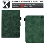 For Amazon Kindle Fire HD8 2022/2020 Tower Embossed Leather Smart Tablet Case(Green)