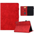 For Amazon Kindle Fire HD10 2021 Tower Embossed Leather Smart Tablet Case(Red) - Amazon by PMC TechLife | Online Shopping South Africa | PMC TechLife | Buy Now Pay Later Mobicred