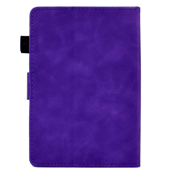 For Amazon Kindle Paperwhite 5 Tower Embossed Leather Smart Tablet Case(Purple)