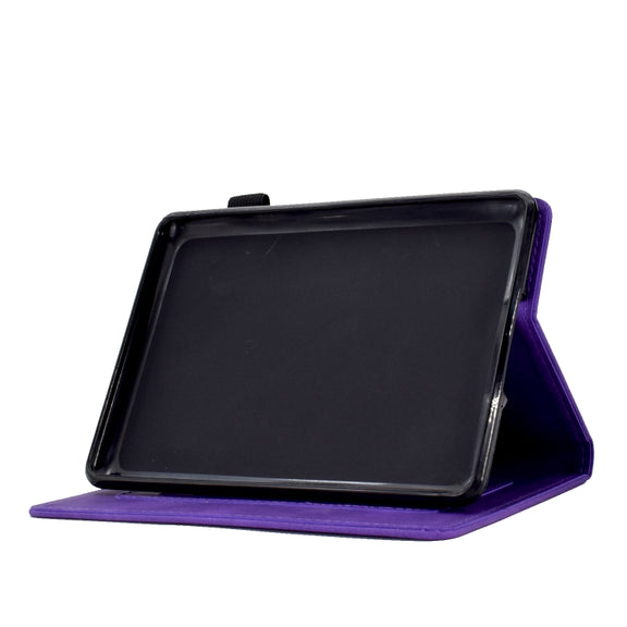 For Amazon Kindle Paperwhite 5 Tower Embossed Leather Smart Tablet Case(Purple)