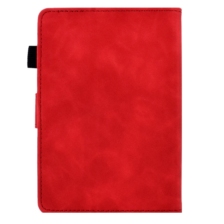 For Amazon Kindle Paperwhite 5 Tower Embossed Leather Smart Tablet Case(Red)