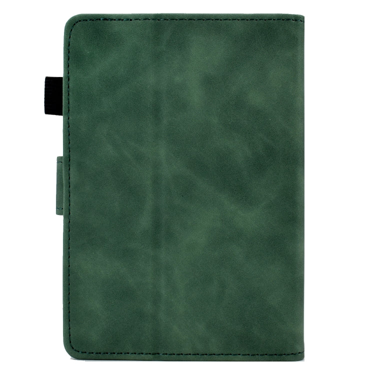 For Amazon Kindle Paperwhite 5 Tower Embossed Leather Smart Tablet Case(Green)