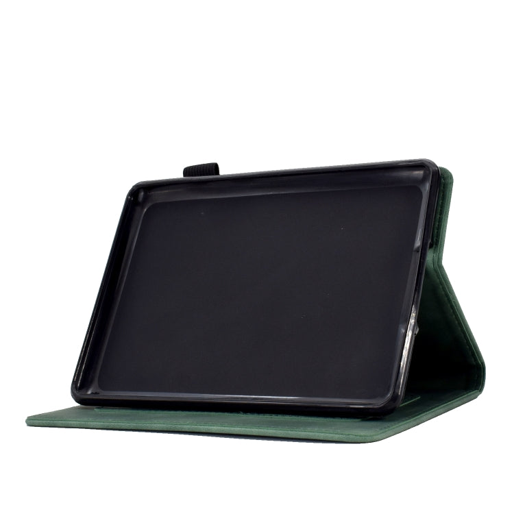 For Amazon Kindle Paperwhite 5 Tower Embossed Leather Smart Tablet Case(Green)