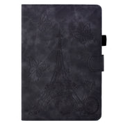 For Amazon Kindle Paperwhite 5 Tower Embossed Leather Smart Tablet Case(Black)