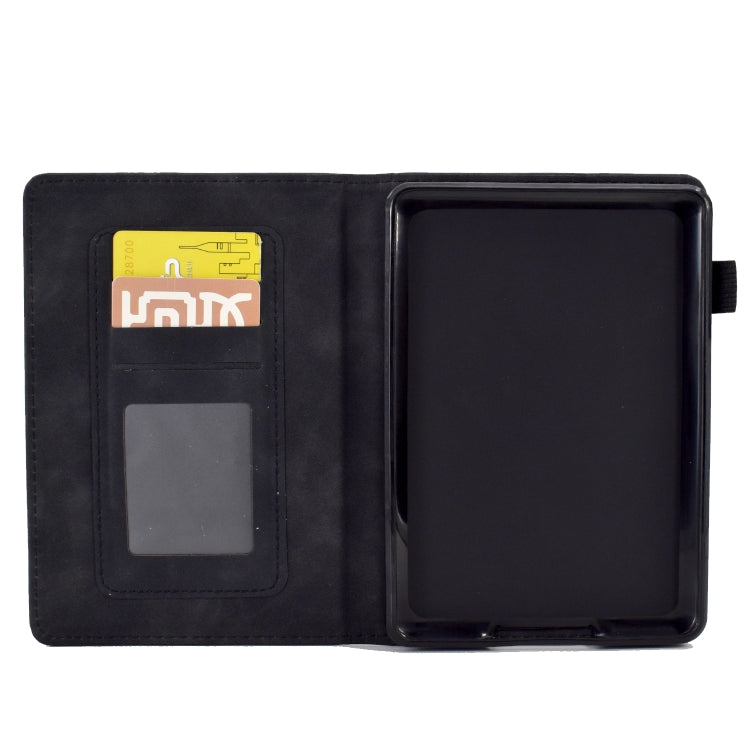 For Amazon Kindle Paperwhite 5 Tower Embossed Leather Smart Tablet Case(Black)
