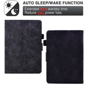 For Amazon Kindle Paperwhite 5 Tower Embossed Leather Smart Tablet Case(Black)