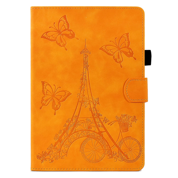 For Amazon Kindle Paperwhite 5 Tower Embossed Leather Smart Tablet Case(Khaki)