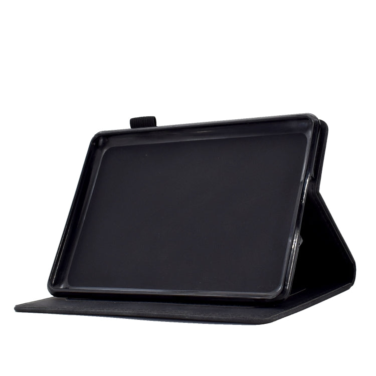 For Amazon Kindle Paperwhite 4/3/2/1 Tower Embossed Leather Smart Tablet Case(Black)